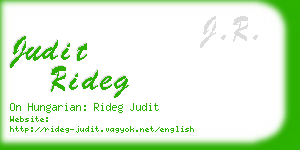 judit rideg business card